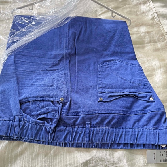 CAPRI, SAVVY FIT TWILL, CROWN BLUE, SIZE 28, COTTON BLEND, POCKETS, ELASTIC WAIS - Picture 1 of 8